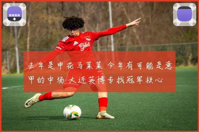 去年是申花马莱莱 今年有可能是意甲的中场 大连英博专找冠军核心